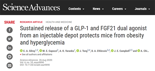 GLP1-ELP和ELP-FGF21协同治疗具有减肥作用 5001拉斯维加斯